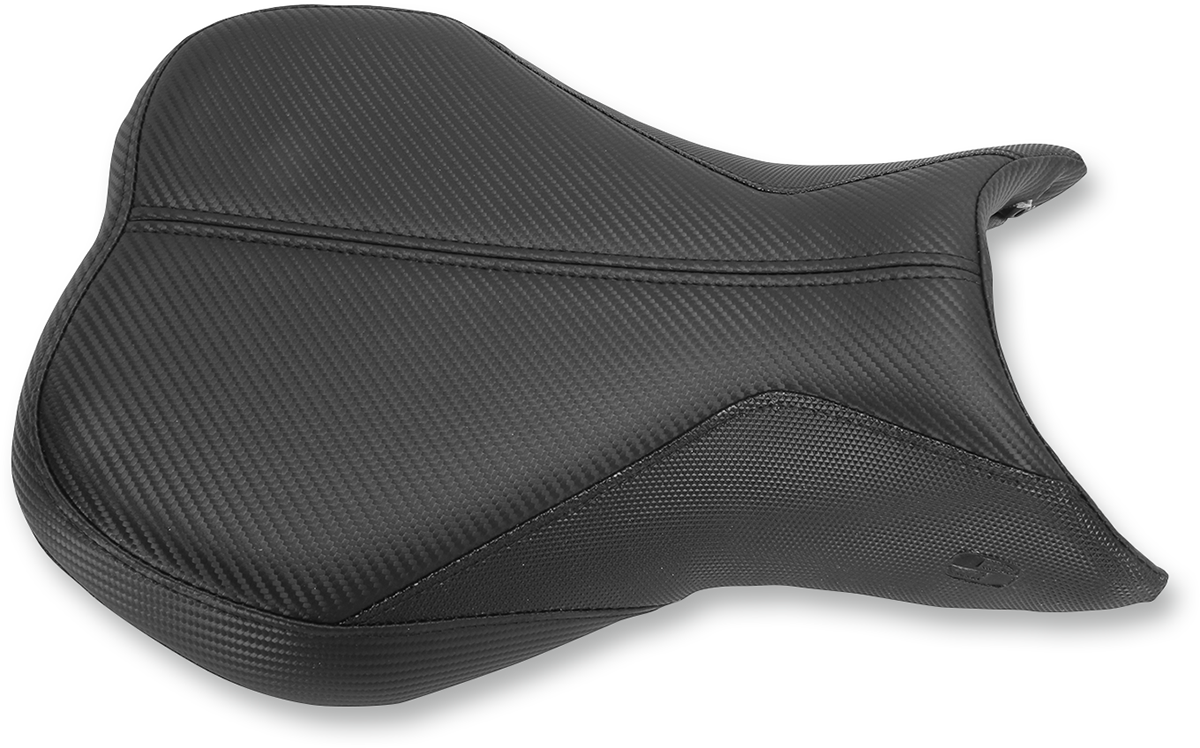 Bill's Exhausts SADDLEMEN GP-V1 Standard Seat for 2013-2017 675R motorcycle, showing the black seat with textured surface.