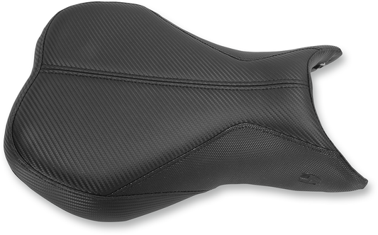 Bill's Exhausts SADDLEMEN GP-V1 Standard Seat for 2013-2017 675R motorcycle, showing the black seat with textured surface.