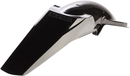 Black ACERBIS rear fender for motorcycles, designed as a durable body part with sleek finish and precise fit.
