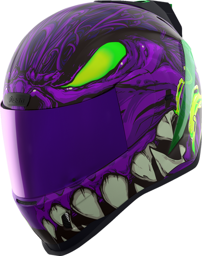 Bill's Exhausts ICON Airform™ Helmet Manik'RR MIPS® purple XS with ventilated design and adjustable straps, safety helmet for motorcycling.
