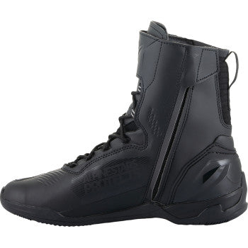 Alpinestars Superfaster Black Shoes in US 11.5 showing sleek design and sturdy sole, ideal for athletic or casual wear.