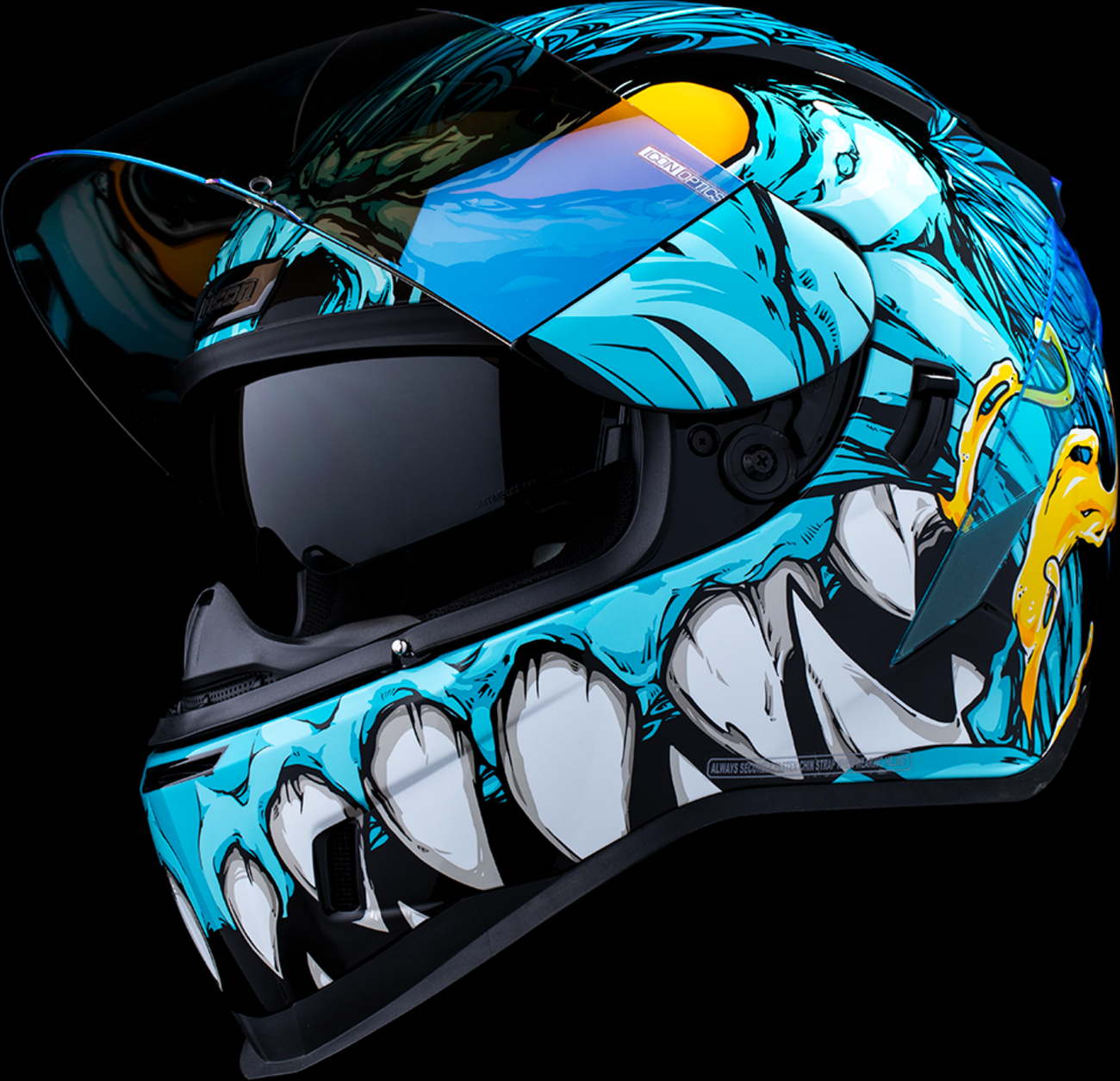 Light blue ICON Airform™ helmet with MIPS® protection, shown in size XS, designed for motorcycling safety and comfort.