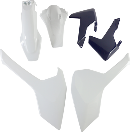 Acerbis standard replacement body kit for OEM '17 motorcycle, featuring body panels and components in a natural view.