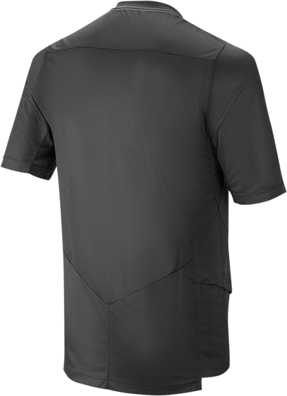 Bill's Exhausts Alpinstars Drop 6.0 Black Short-Sleeve Jersey in 2XL with logo and breathable fabric detail
