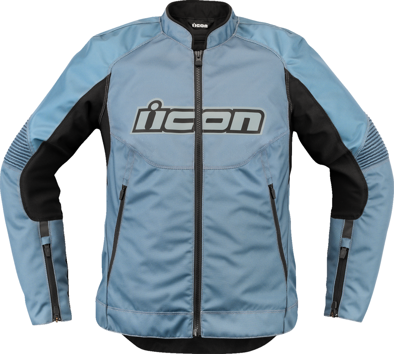 Blue ICON Women's Overlord3™ Jacket with large size, featuring a sleek design and detailed stitching, displayed on a neutral background.