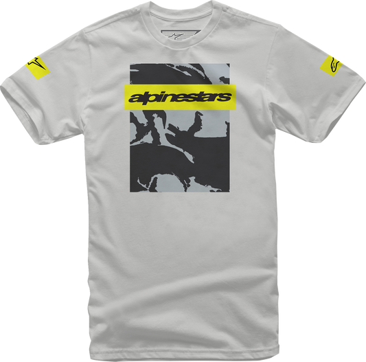 Bill's Exhausts Alpinestars Tactical T-Shirt in silver, medium size, featuring a casual fit and tactical-inspired design.