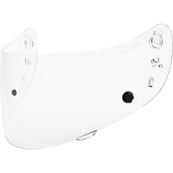 Clear ICON Tracshield Shield for Airframe Pro, Airform, Airmada helmets, Pinlock® prepared, 22.06 model, by Bill's Exhausts
