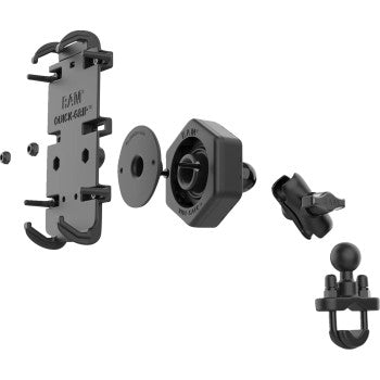 RAM MOUNTS Phone Mount - Quick Grip™ - Vibe Safe - U-Bolt Base RAM-B-149Z-A-PD4-462 - Howling Moto