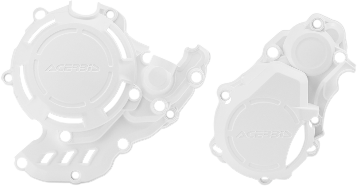 ACERBIS X-Power Cover Kit in white for KTM and Husqvarna motorcycles, designed for body protection and style.