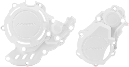 ACERBIS X-Power Cover Kit in white for KTM and Husqvarna motorcycles, designed for body protection and style.