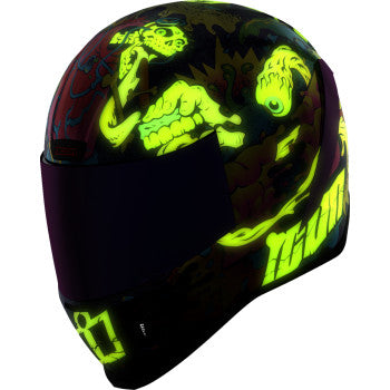 Bill's Exhausts ICON Airform™ Helmet Scatterbrain MIPS purple medium, showcasing the helmet's purple color and sleek design.