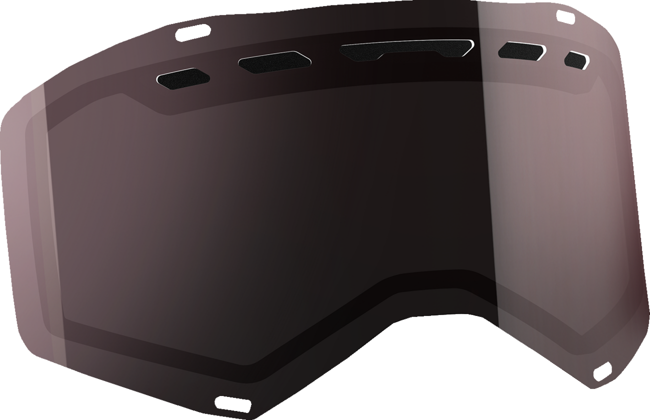 Scott Prospect/Fury snow lens with ACS dual silver chrome finish, designed for snow goggles, showing the reflective lens and frame.
