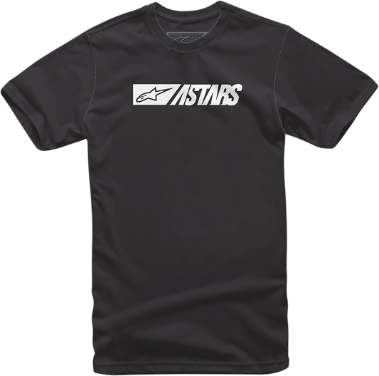 Black ALPINESTARS Reblaze T-Shirt in 2XL, featuring the brand logo, laid flat on a neutral background.