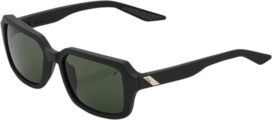 100% Rideley Sunglasses - Black - Green 61044-127-01 - Howling Moto