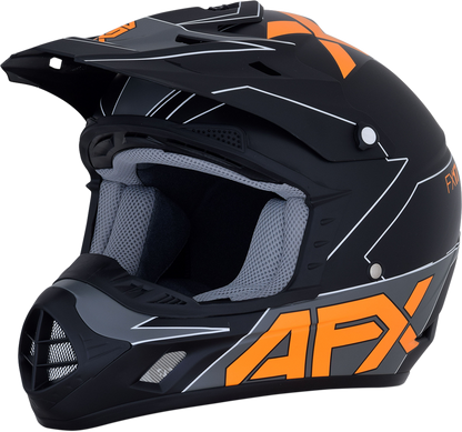 Bill's Exhausts AFX FX-17 helmet in matte black and orange, small size, featuring a sleek motorcycle helmet design.
