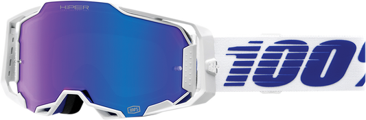 100% Armega Goggles - Izi - HiPER Blue Mirror 50003-00004 - Howling Moto