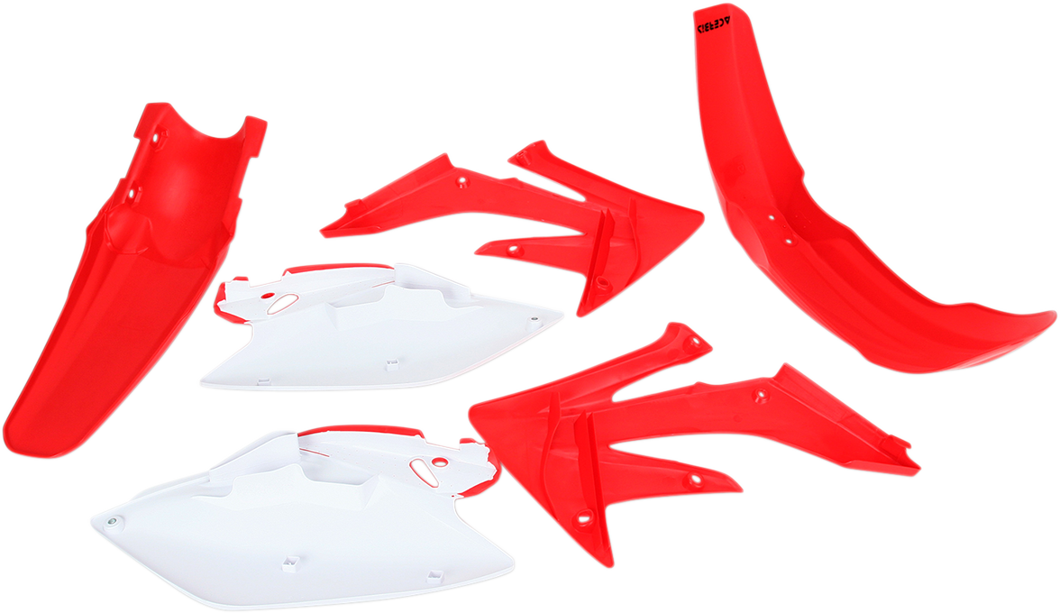 A close-up of the Acerbis Standard Replacement Body Kit for motorcycles, showing the OEM body panels in a natural setting.