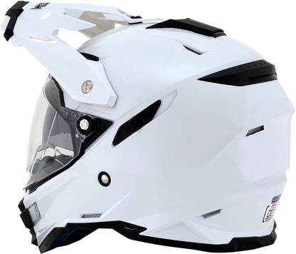 Pearl white AFX FX-41DS motorcycle helmet in large size, featuring sleek design and clear visor from Bill's Exhausts.
