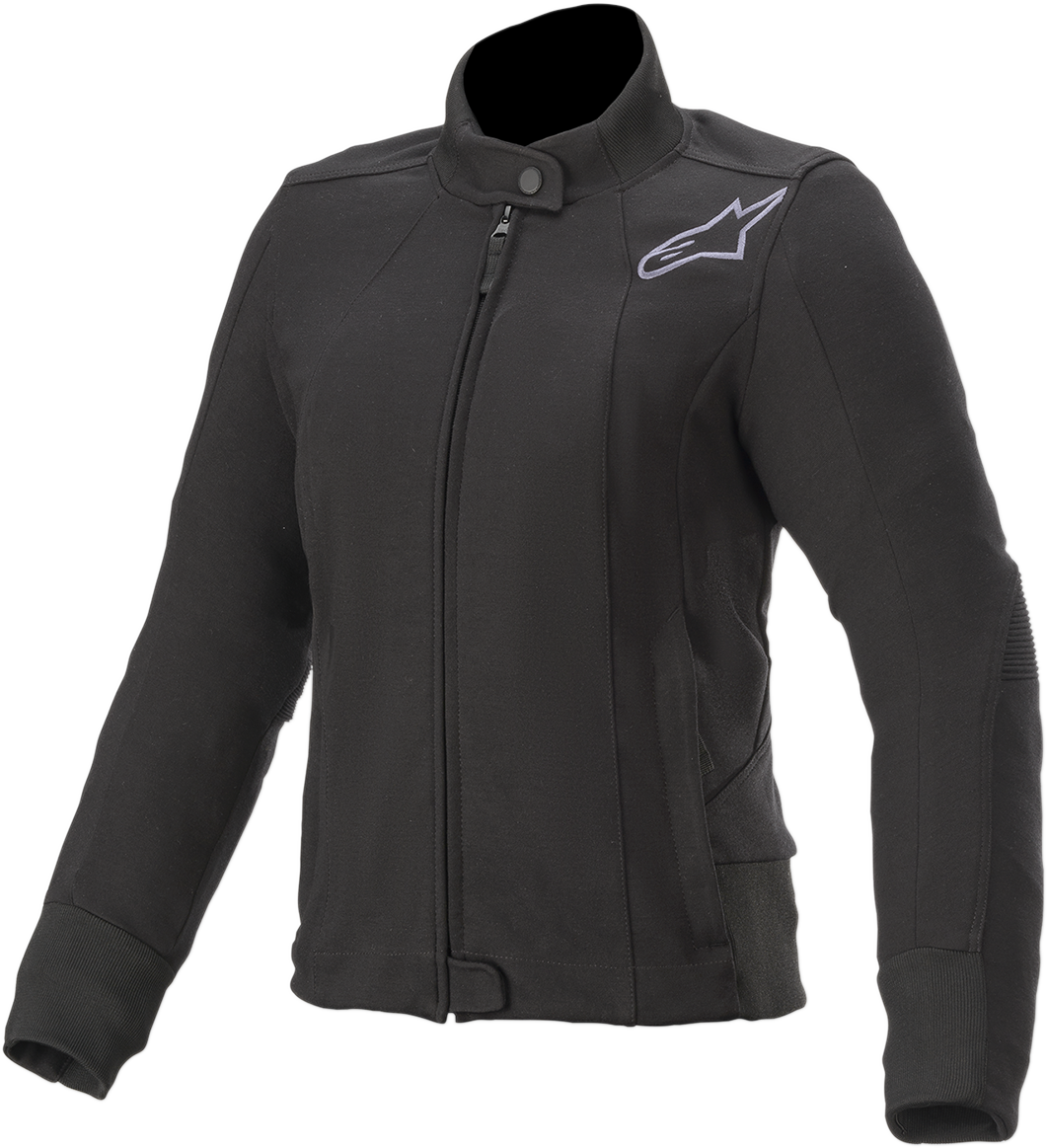 Black Alpinestars Stella Banshee Jacket in XL, featuring sleek design and durable textile construction.