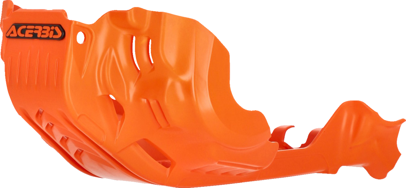 Acerbis OEM orange skid plate for KTM 690 Enduro bike, made of durable body material with Acerbis branding visible.