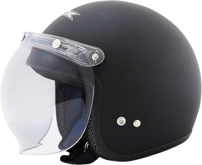 Clear bubble flip shield for helmets, AFX 3-Snap model, designed for Bill's Exhausts helmet parts, shown in the image.