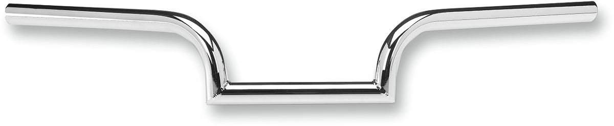 Chrome BILTWELL Mustache Handlebar for motorcycles, featuring a distinctive curved design and polished finish.