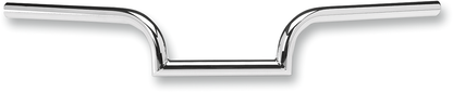 Chrome BILTWELL Mustache Handlebar for motorcycles, featuring a distinctive curved design and polished finish.
