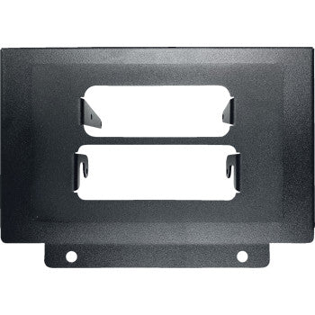 Navatlas NPPROTIC intercom and dual-band radio mounting bracket for powersports vehicles, shown attached to a vehicle dashboard.
