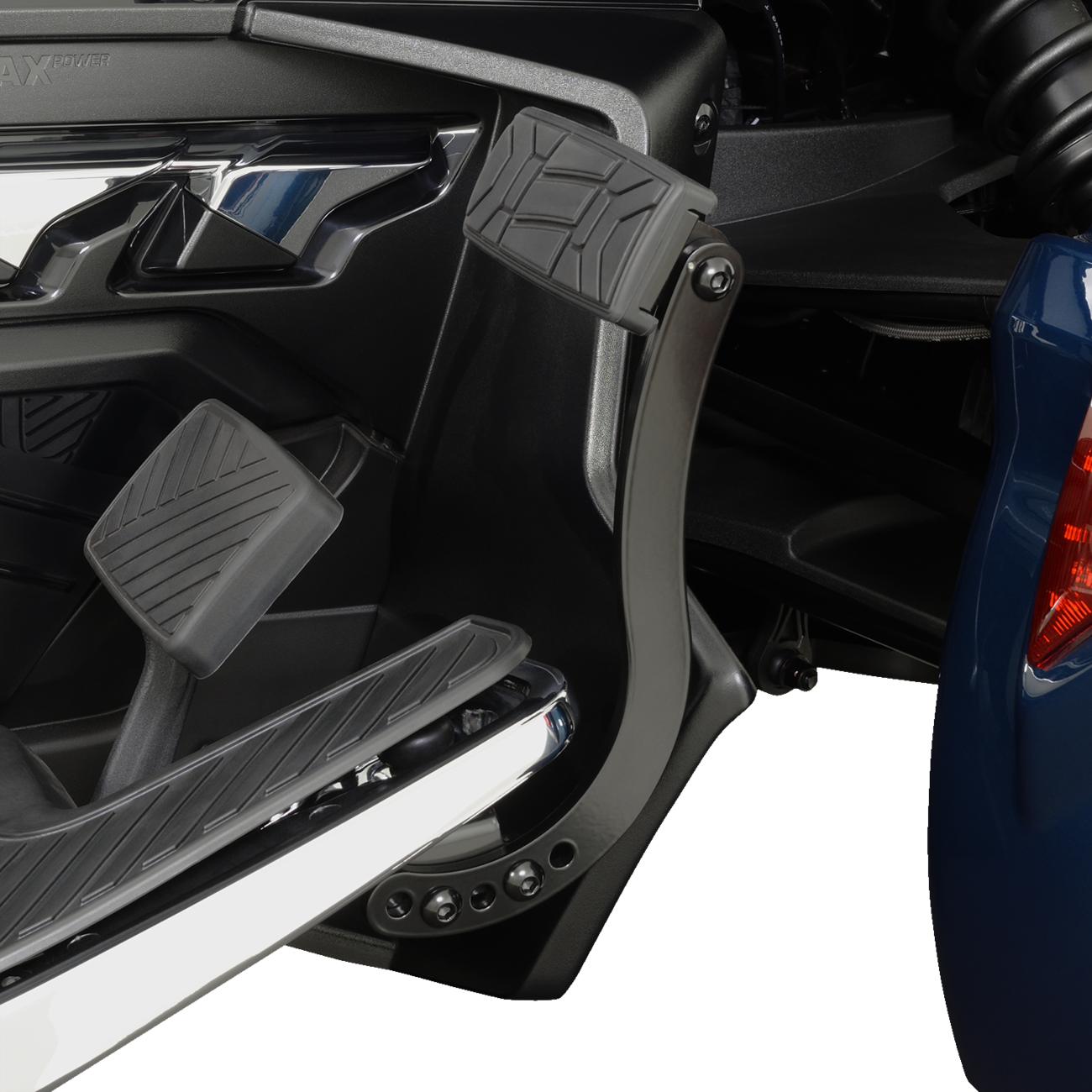 Bill's Exhausts SHOW CHROME Highway Peg Engine accessory with chrome finish, designed for motorcycle engine mounting.