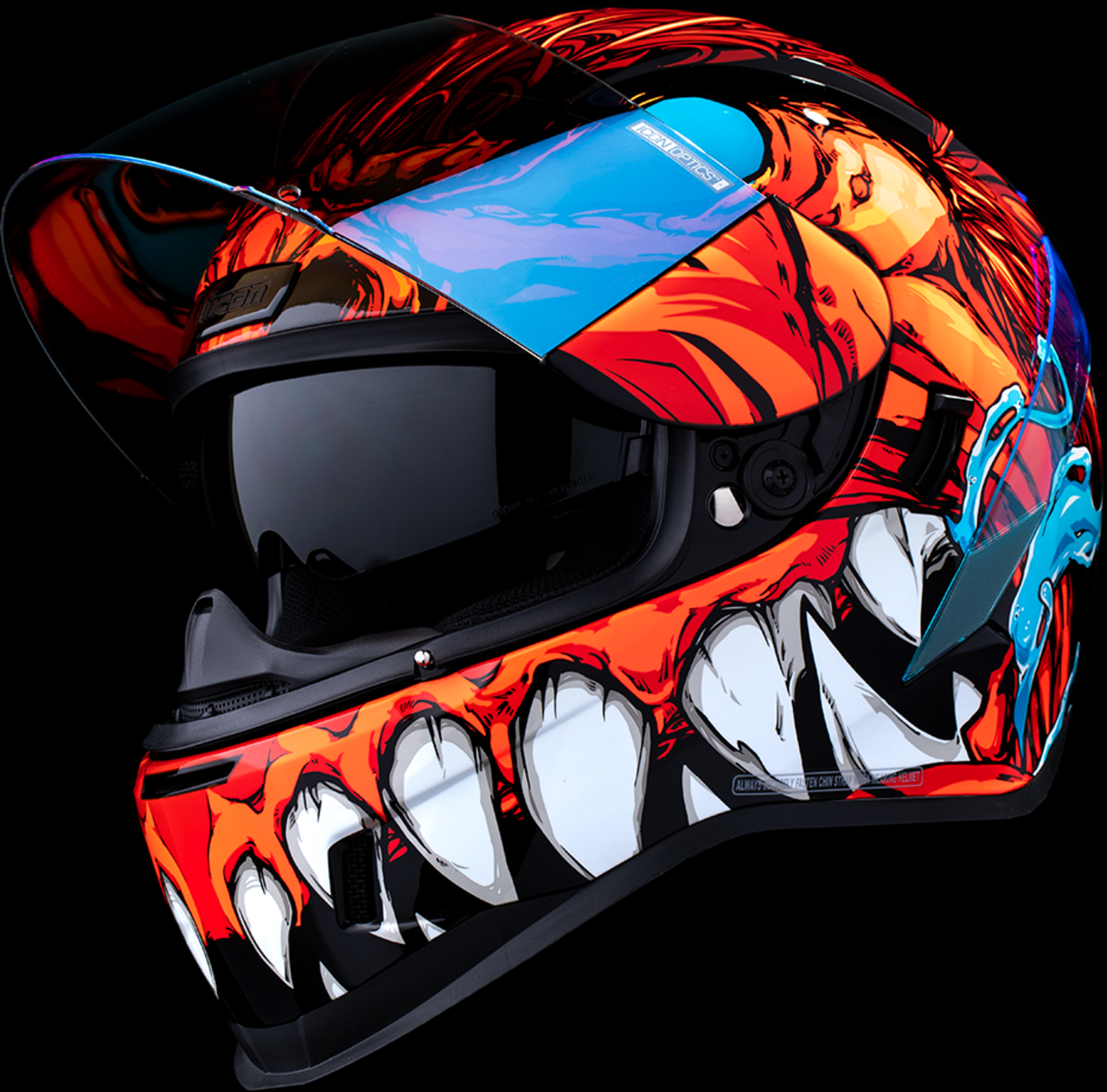 Bill's Exhausts ICON Airform™ Helmet Manik'RR MIPS® in red, XL size, featuring aerodynamic design and safety features.