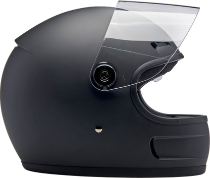 BILTWELL Gringo SV helmet in flat black, large size, with a sleek motorcycle helmet design and matte finish.