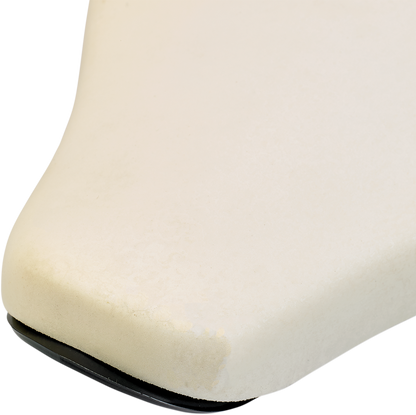 BILTWELL Midline foam seat pan for motorcycle seats, uncovered, shown in a natural state with a smooth foam surface.