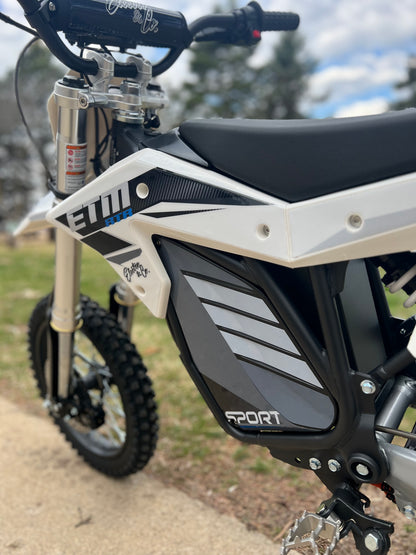 Electro & Co 2026 ETM RTR Sport electric trail bike with 8000W motor, off-road design, high-speed performance, rugged outdoor scene