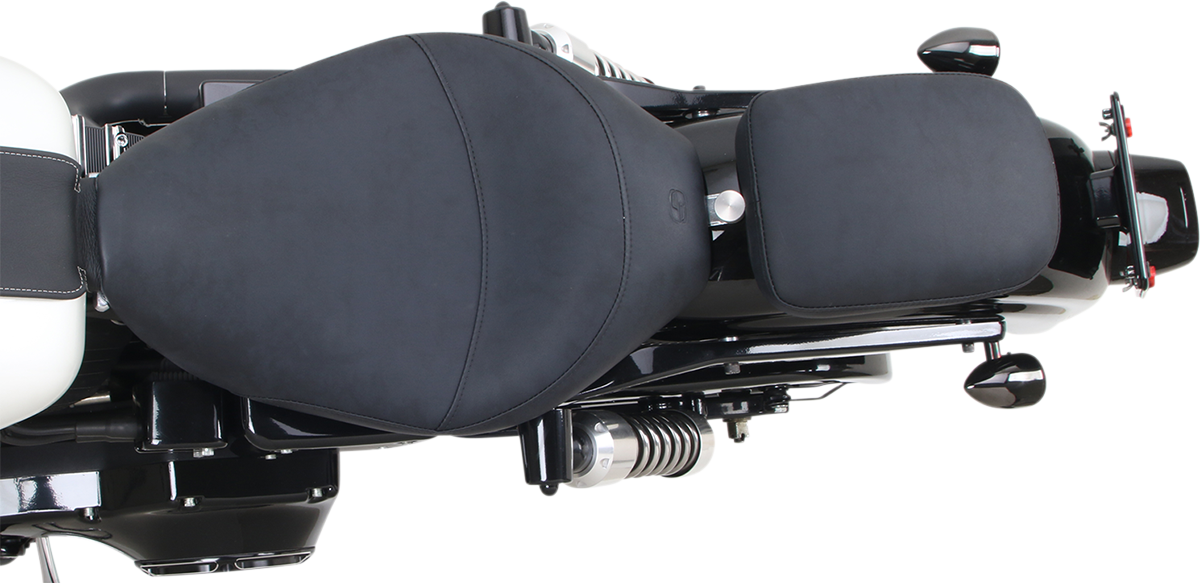 Bill's Exhausts SADDLEMEN Brushed S3 Pad seat, 7-inch size, durable motorcycle seat pad with brushed finish.
