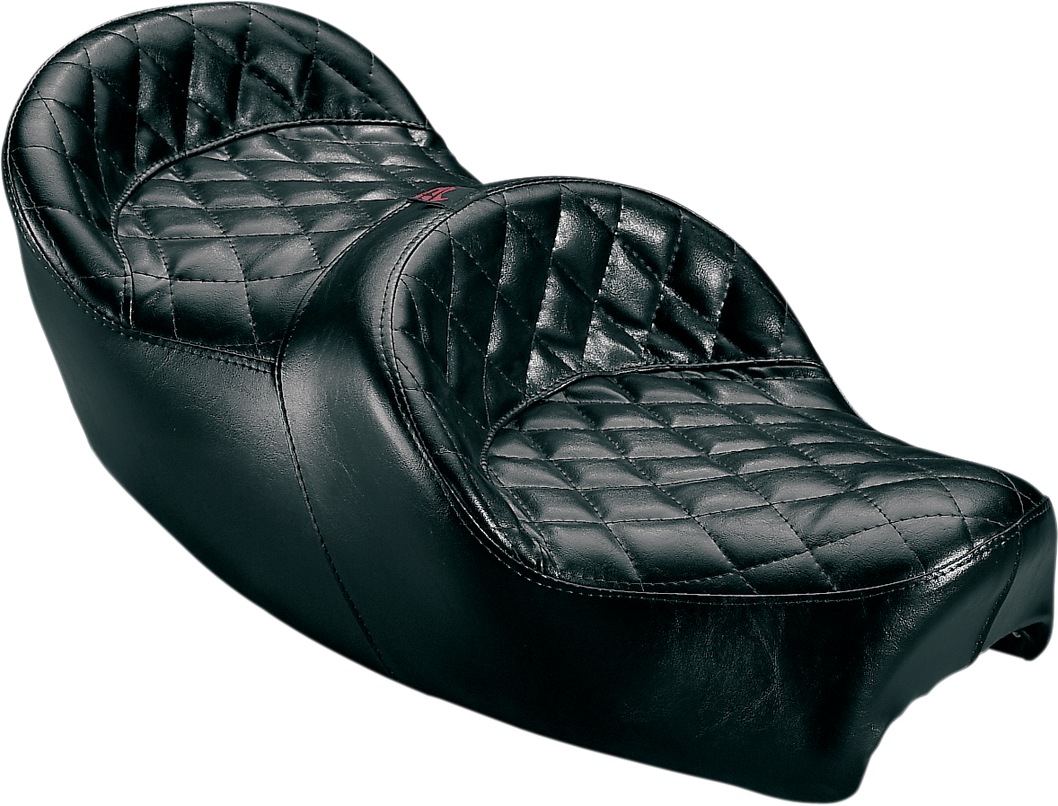 SADDLEMEN Double Bucket Seat for Honda Gold Wing GL1000 1975-1979, with gold finish, designed for comfortable riding.