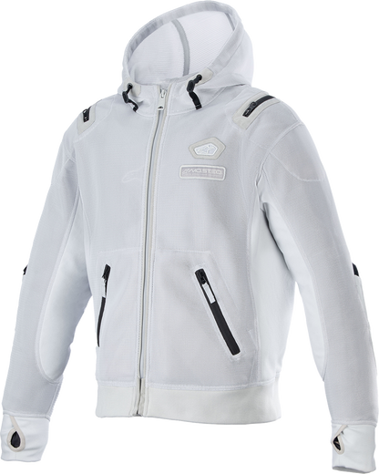 Gray Alpinestars Moflow Air Tech Hoodie, large size, with breathable fabric and stylish design suitable for casual wear.