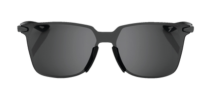 Bill's Exhausts 100% Legere square sunglasses in polished black with smoke lenses, stylish and modern eyewear.
