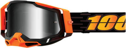 Bill's Exhausts Racecraft 2 Goggles with silver mirror lenses, featuring a sleek design for racing or costume use.
