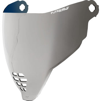 Bill's Exhausts ICON FliteShield™ Airflite Warboy Chrome shield, motorcycle accessory with a reflective chrome finish.