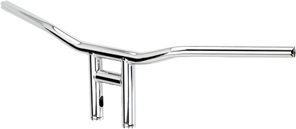 BILTWELL Tyson XL 8-inch chrome handlebar from Bill's Exhausts, featuring a sleek, curved design for motorcycle handlebars.