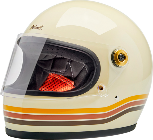 BILTWELL Gringo S helmet in gloss Desert Spectrum finish, medium size, showcasing the stylish motorcycle helmet design.
