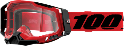 100% Racecraft 2 Goggles - Red - Clear 50009-00003 - Howling Moto