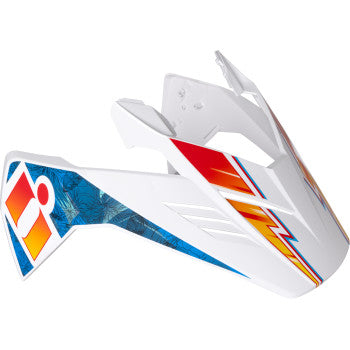 Blue ICON Elsinore™ Peak helmet part in XL-3XL size, featuring the Kaonohi design, from Bill's Exhausts.