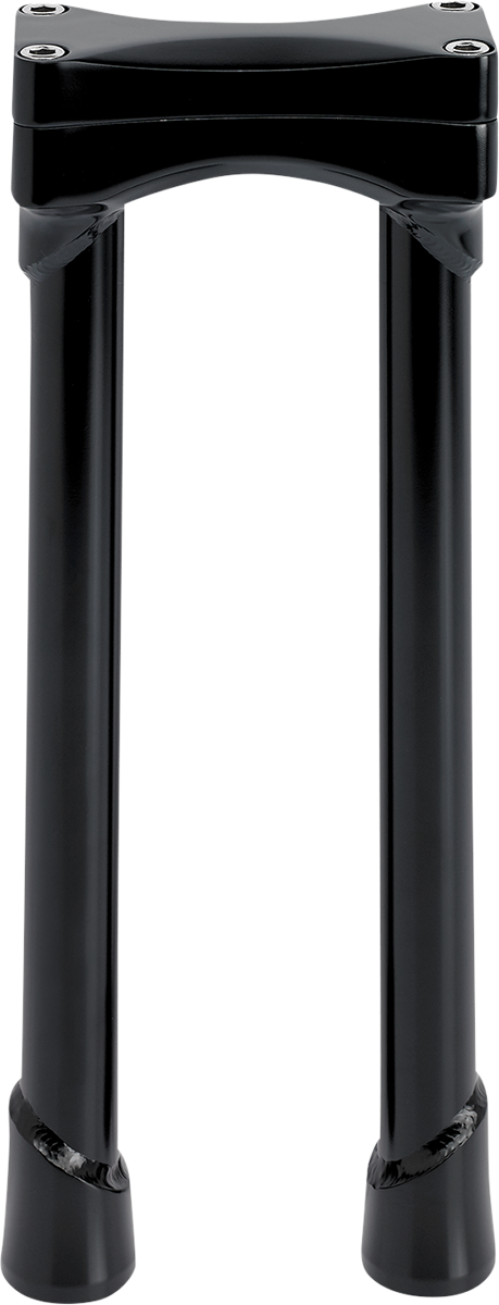 Black BILTWELL Risers Murdock oversized 12-inch handlebars for motorcycles with a sleek, wide design and durable construction.