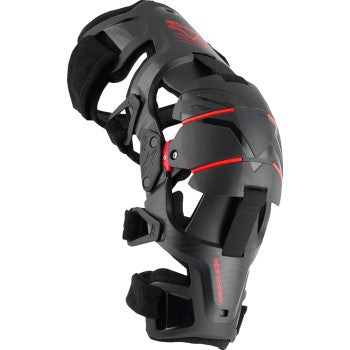 Black and red ALPINESTARS RK-1 Plasma knee braces in size L/XL, featuring adjustable straps and protective knee support.