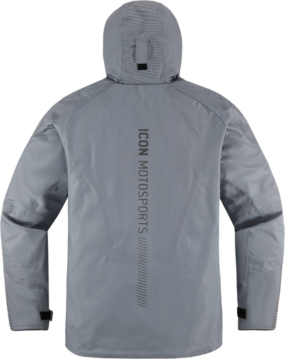 Gray ICON PDX3™ jacket in 3XL size, featuring a sleek design and durable fabric, from Bill's Exhausts.