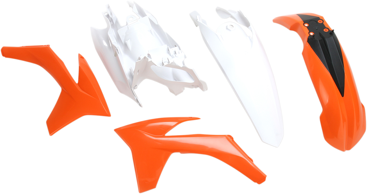 Acerbis standard replacement body kit for OEM 2012 motorcycle, featuring body panels in a durable finish with brand markings.