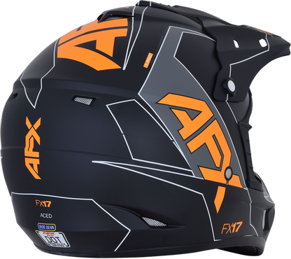 Bill's Exhausts AFX FX-17 helmet in matte black and orange, small size, featuring aerodynamic design and ventilation.