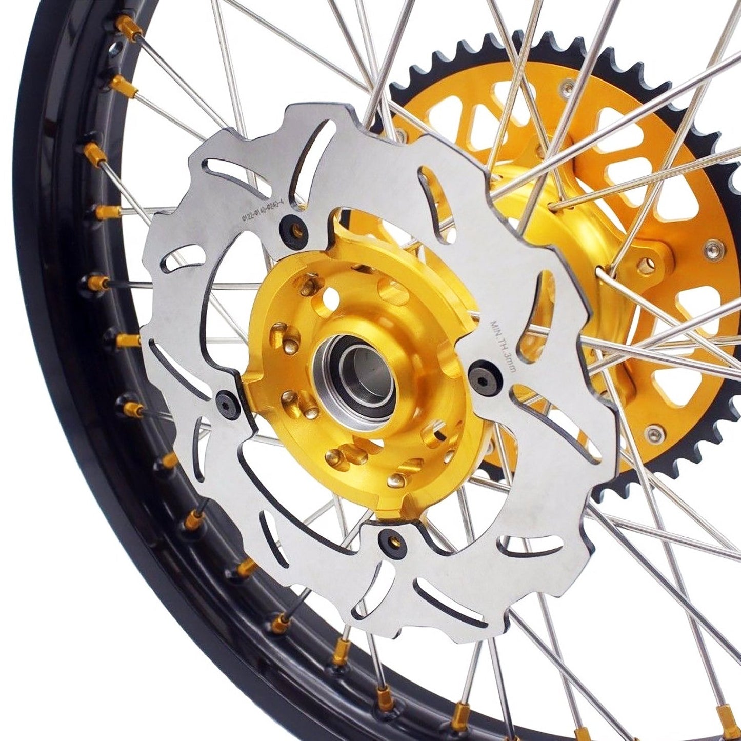 KKE 21 & 18 Enduro Rims for Suzuki RMZ250 2007-2022 RMZ450 2005 Gold Nipple - Howling Moto