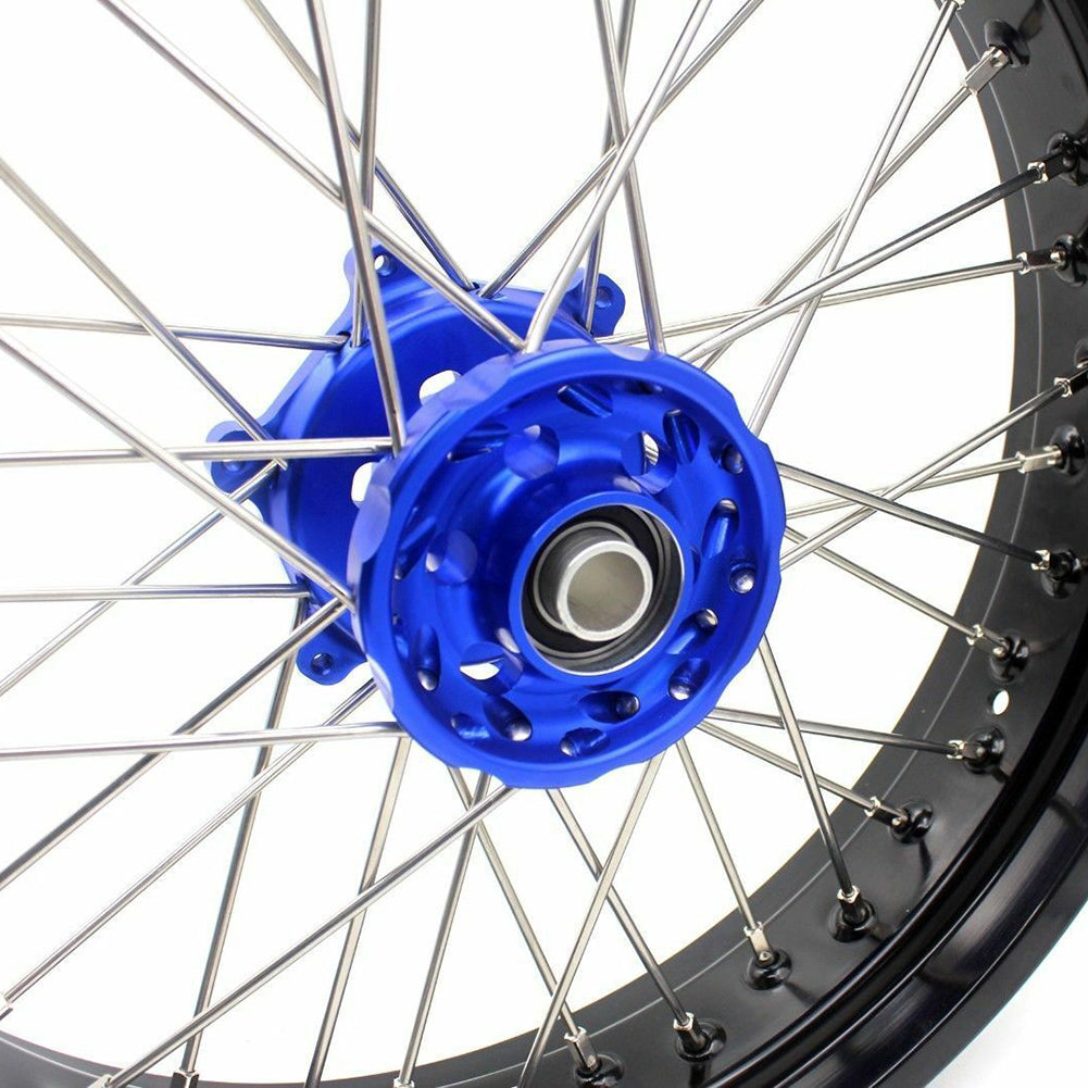 KKE 17Inch KX250F KX450F 2006-2021 For KAWASAKI Supermoto Alloy Wheels Rim Blue - Howling Moto